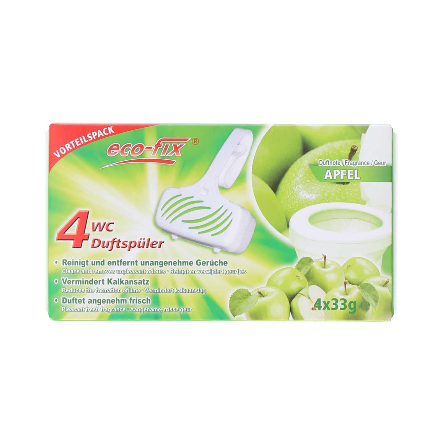 eco-fix WC Duftspüler Apfel 4er