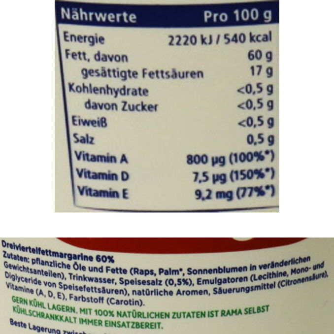 Rama XL-Packung, 725g von Rama