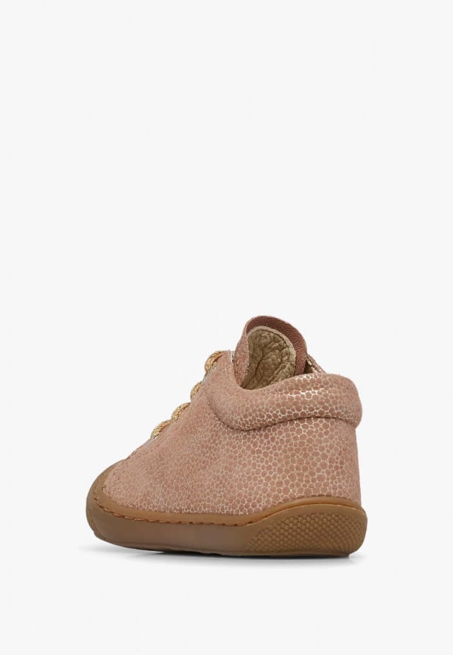 NATURINO COCOONLauflernschuhe aus Veloursleder, Puderrosa