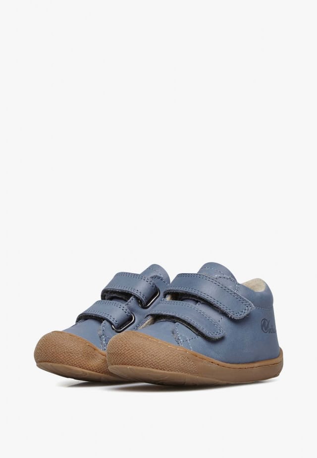 NATURINO COCOON VLLauflernschuhe aus Nappaleder mit Wollfutter, Himmelblau