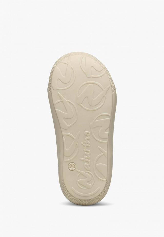 NATURINO COCOON VLLauflernschuhe aus Leder mit Dinosaurien-Print, Kürbis