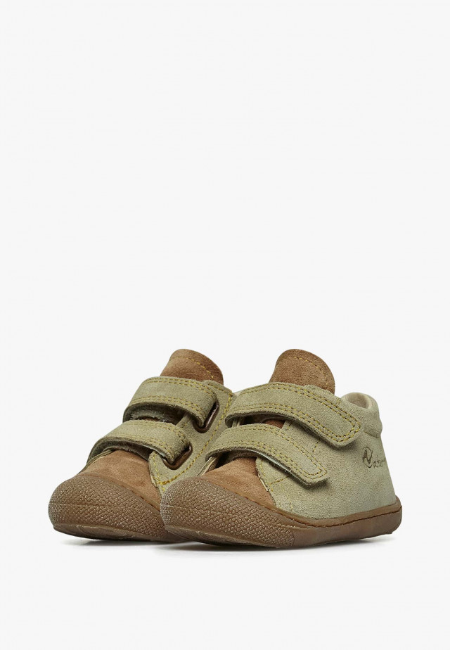 NATURINO COCOON VLLauflernschuhe aus Veloursleder, Grau-Braun