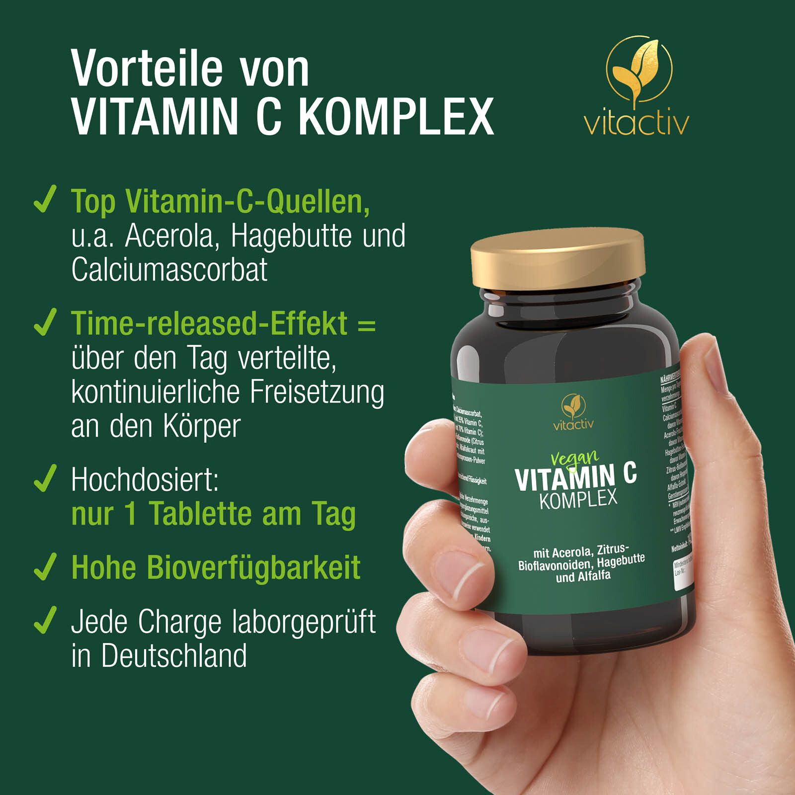 vitactiv VITAMIN C KOMPLEX Tablette vegan