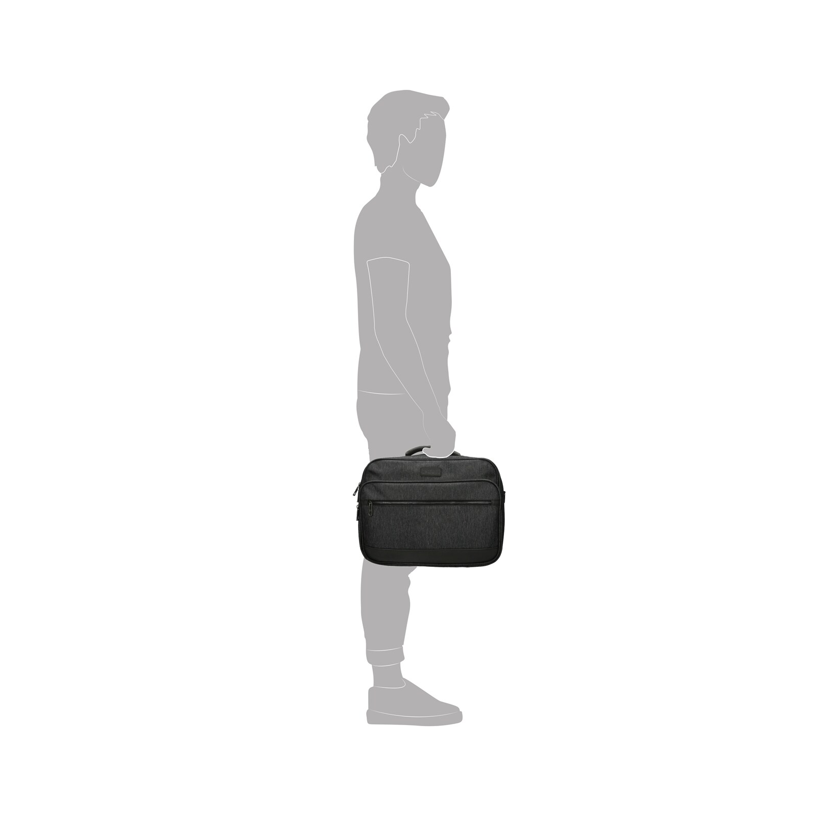 HTI-Living Umhängetasche Reportertasche Schwarz
