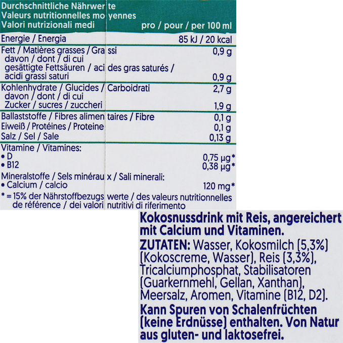 Kokosnussdrink Original, 8er Pack , 8x1L von ALPRO
