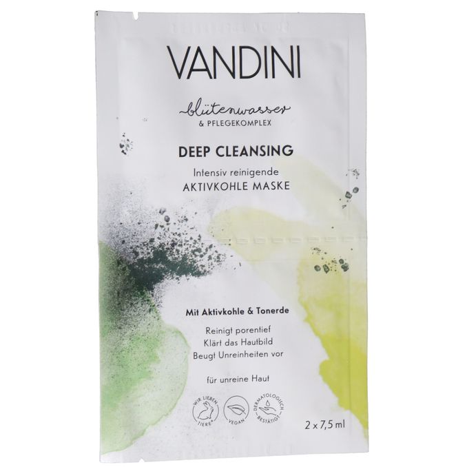 Gesichtsmaske Aktivkohle, 2er Pack, 2x7,5ml von VANDINI