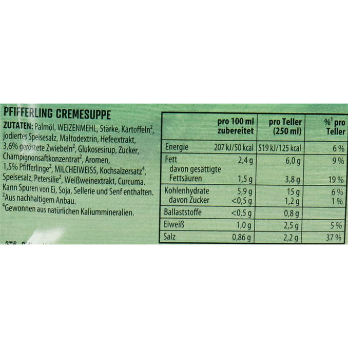 Pfifferling Cremesuppe, 56g von Knorr