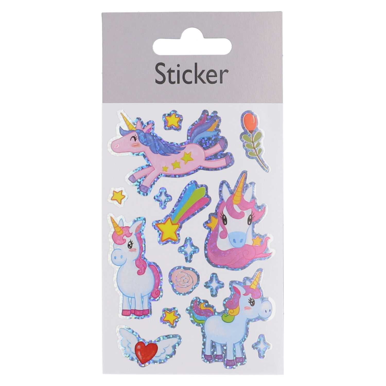 Sticker Glitzer Einhorn