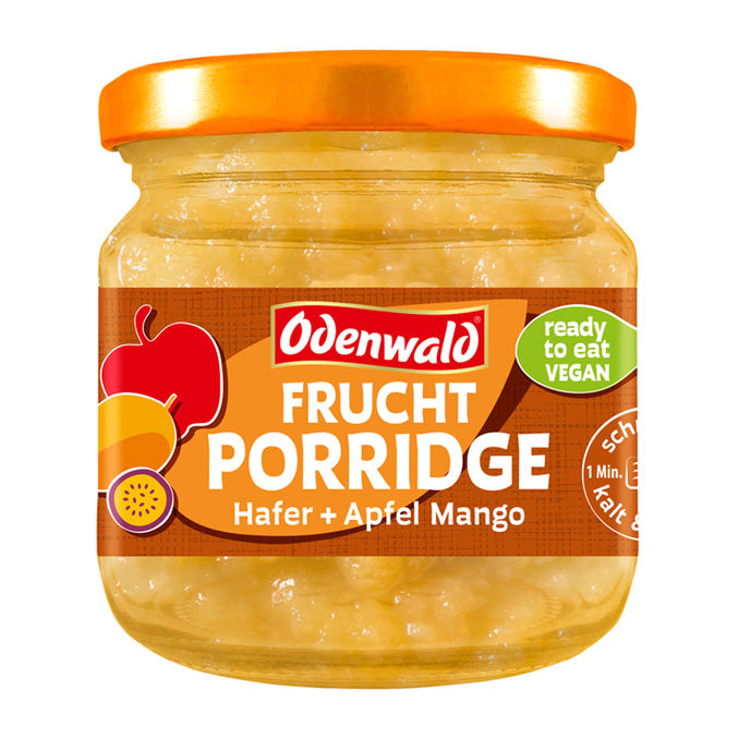 Frucht Porridge Hafer-Apfel-Mango, 190g von Odenwald