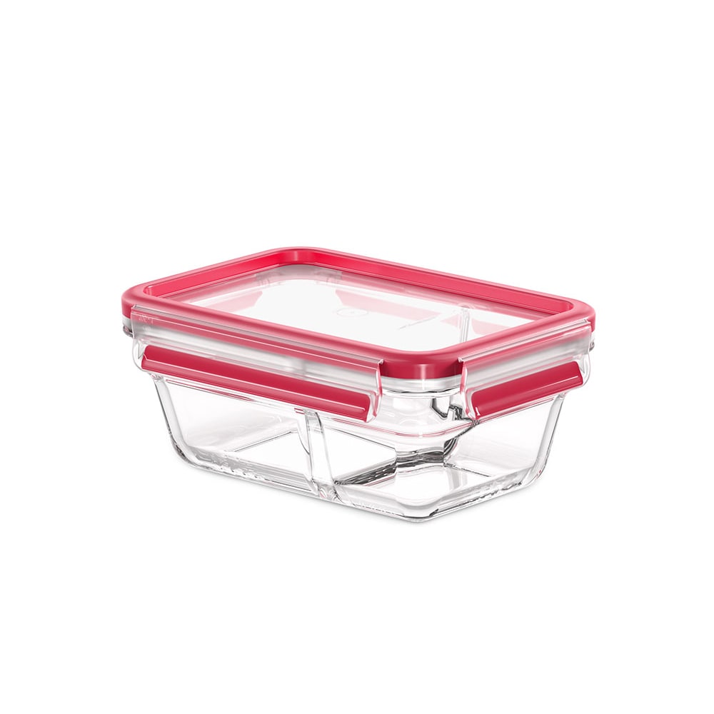 CLIP&CLOSE Frischhaltedose Glas mit Divider, rechteckig