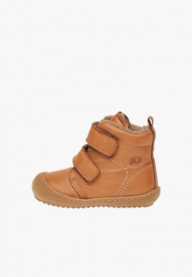 NATURINO BUBBLE VLStiefeletten aus gefüttertem Nappaleder, Cognac