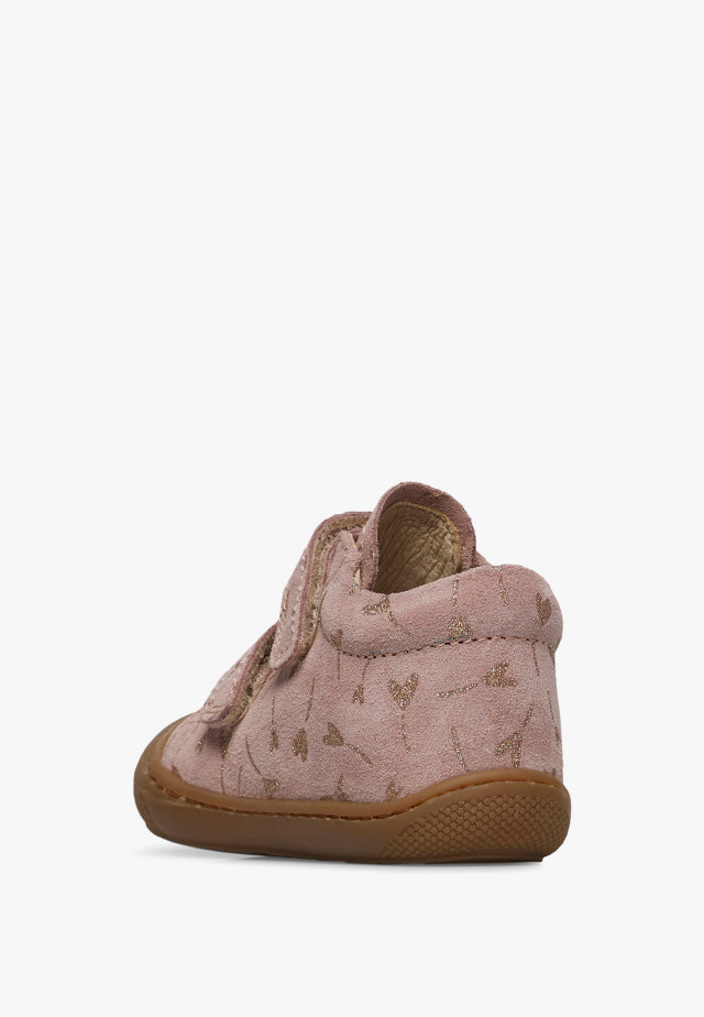 NATURINO COCOON VLLauflernschuhe aus Veloursleder, Rosa-Platin