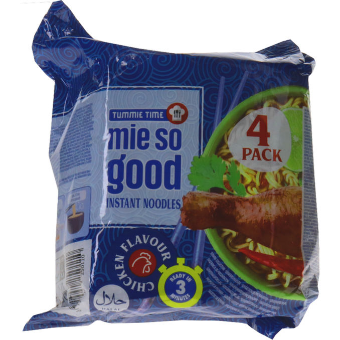 Mie So Good Instant Noodles Chicken, 4er Pack, 240g von Tummie Time