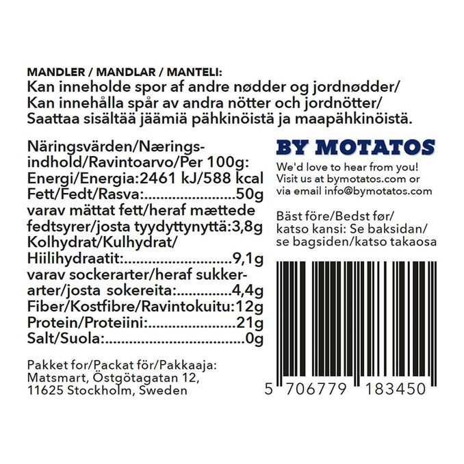 Mandeln (Großpackung), 800g von By Motatos