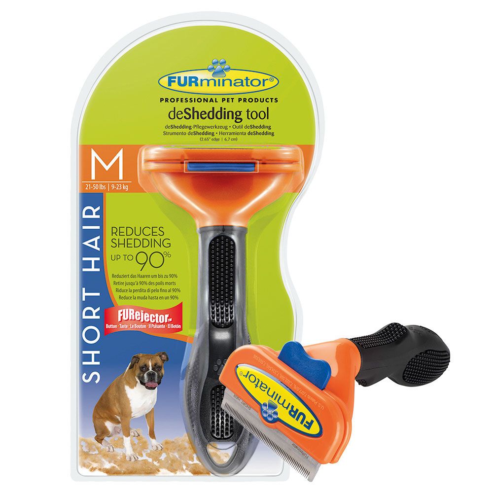 FURminator® deShedding Tool für kurzhaarige mittelgroße Hunde