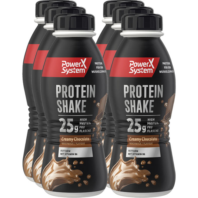 Protein Shake Creamy Chocolate, 6er Pack, 6 x 310ml von Power System