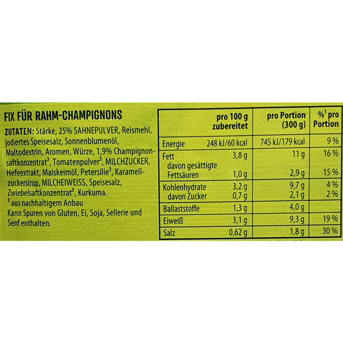 Fix Rahm-Champignons, 33g von Knorr