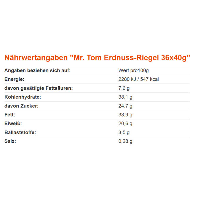 Mr. Tom Riegel 2. Wahl (1kg), 1000g von Mr Tom