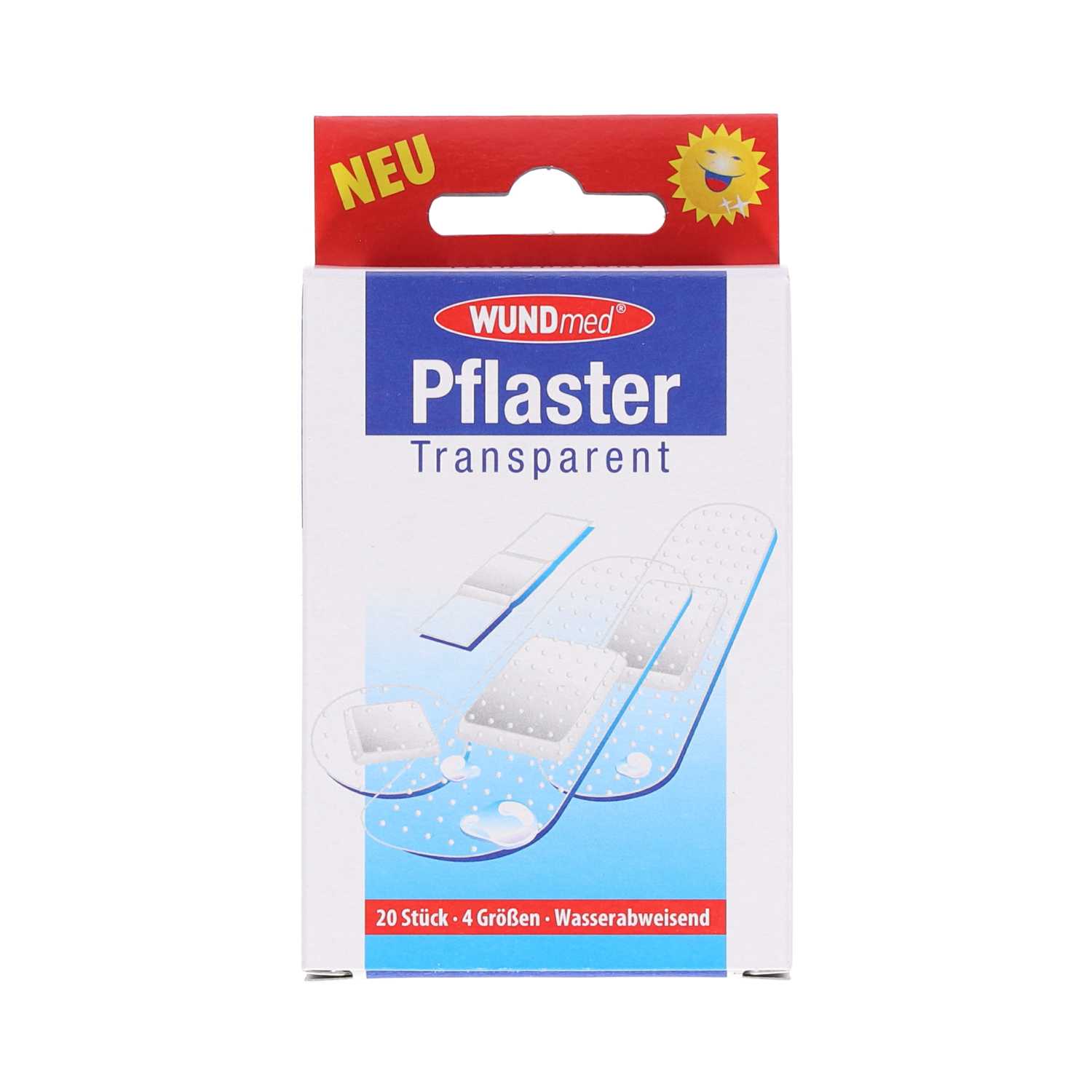 WUNDmed® Pflaster transparent 4 versch. Größen 20er
