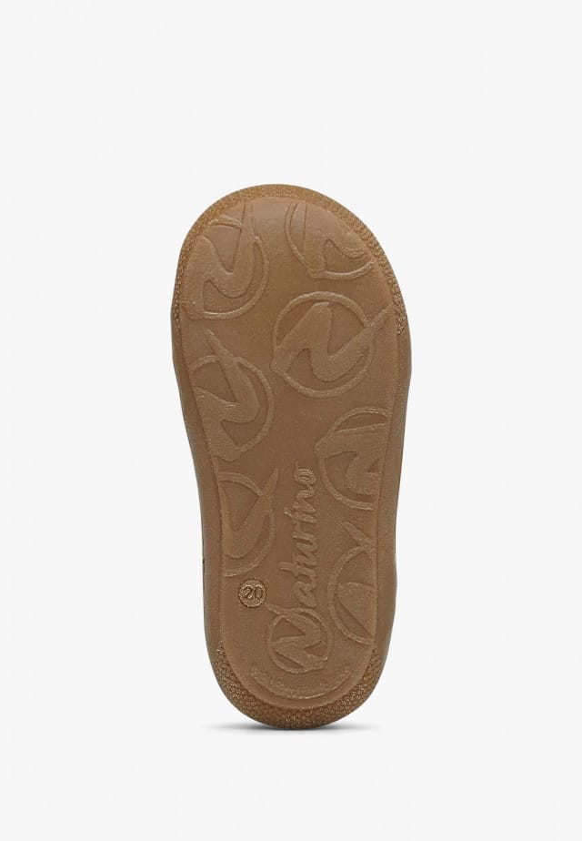 NATURINO COCOON ZIPLauflernschuhe aus Veloursleder mit Reißverschluss, Schwarz-Platin