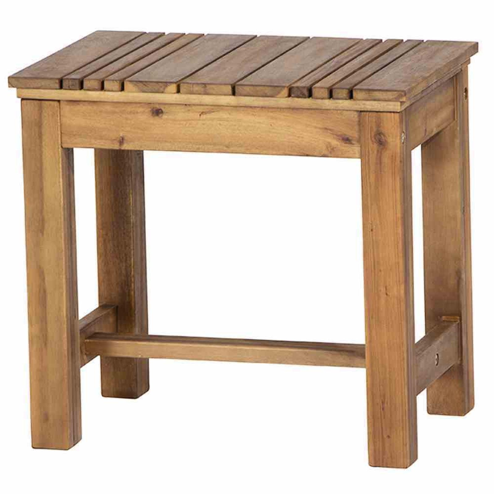 Hocker FALUN - braun - Akazie massiv - 45 cm hoch
