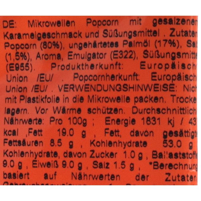 Microwellen Popcorn Salty Caramel, 100 g von Top of the pop