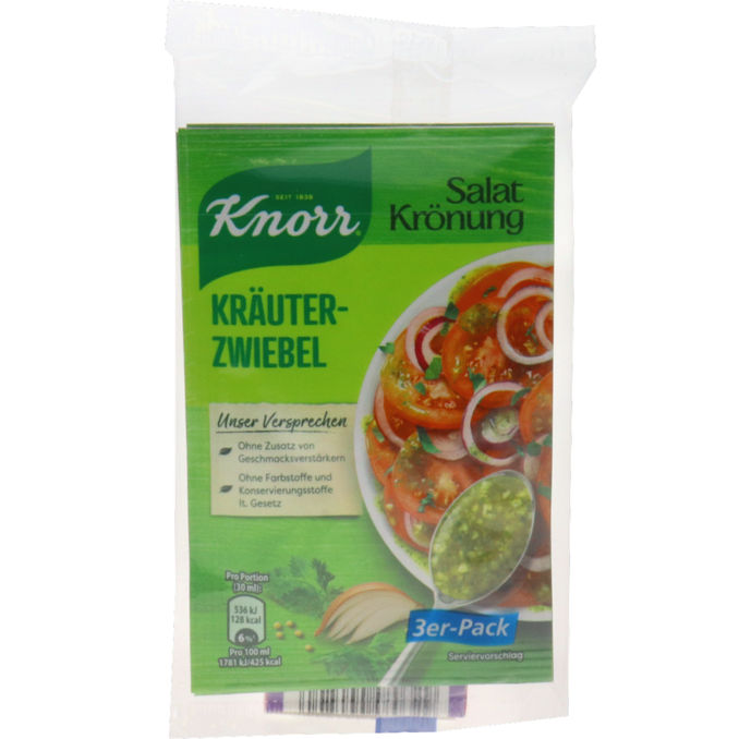 Salatkrönung Kräuter-Zwiebel, 3er Pack, 24g von Knorr