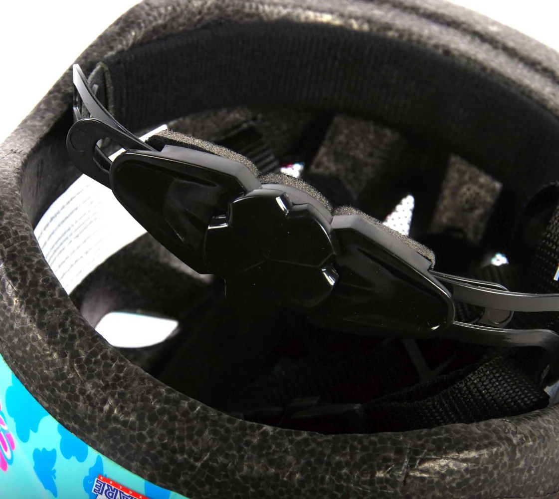 Kinder-Fahrradhelm XS in Grün mit Rosa Blumen 47-51 cm