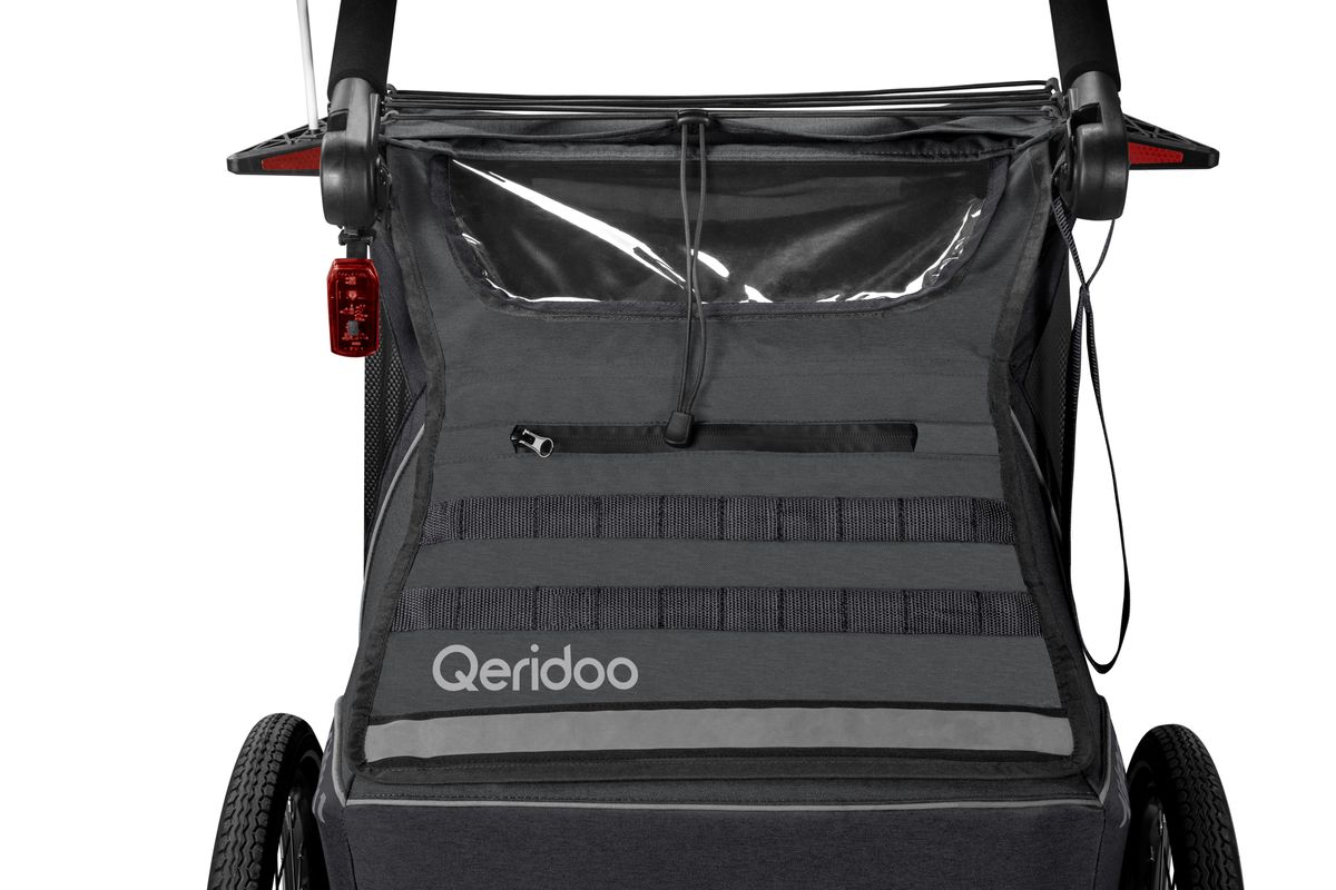 Qeridoo Fahrradanhänger Kidgoo 2 Steel Grey