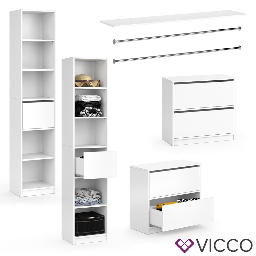VICCO Kleiderschrank GUEST XXXL offen begehbar Regal Kleiderständer Schrank