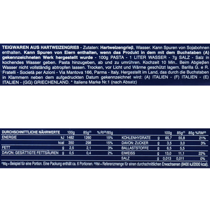 Barilla Spaghetti No. 5, 500g von Barilla
