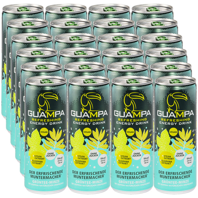 Energy Grüntee-Minze, 24er Pack (EINWEG) zzgl. Pfand, 24x0,25L von GUAMPA
