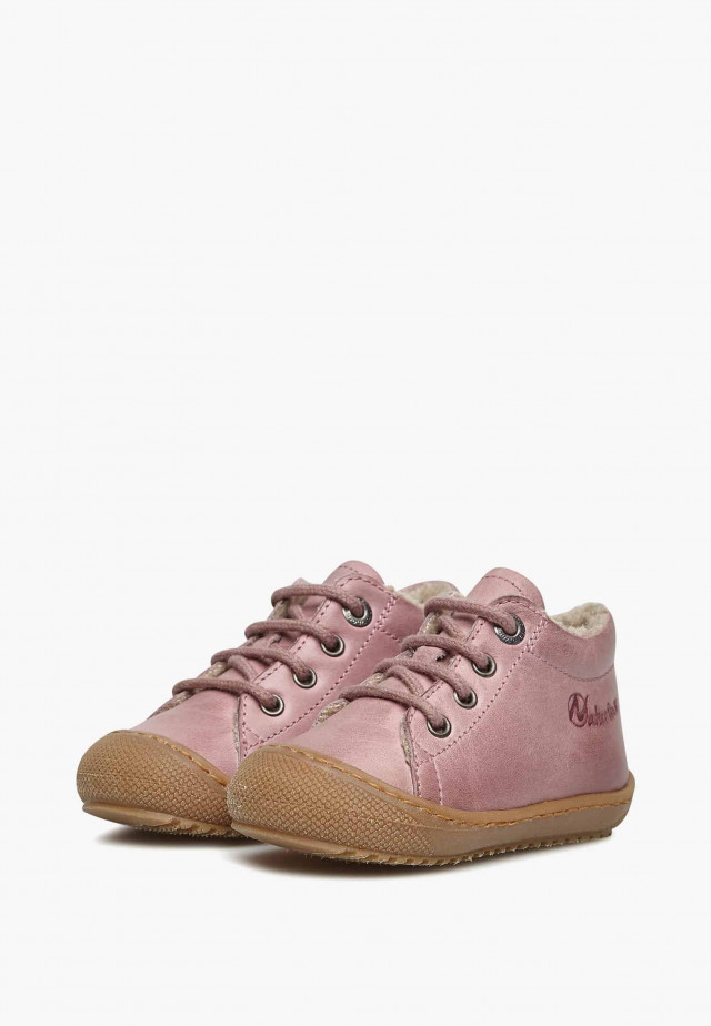 NATURINO RACOONLauflernschuhe mit Wollfutter, Rosa