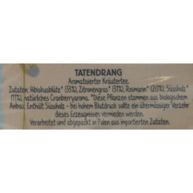 BIO Tee Tatendrang, 20er Pack, 34g von Twinings