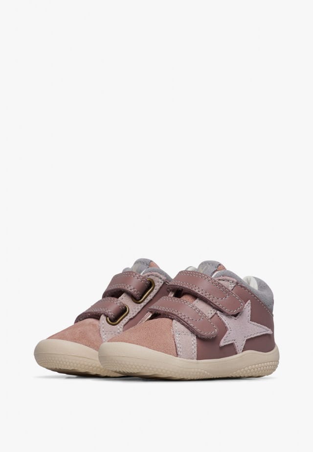 NATURINO BELIX VL.Lauflernschuhe aus Leder und Veloursleder, Rosa