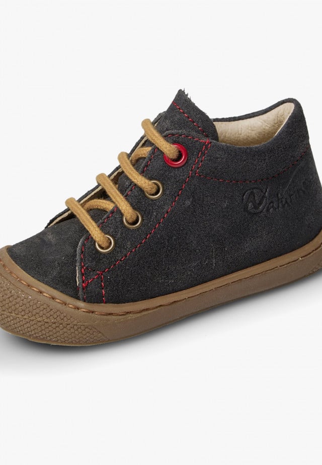 NATURINO COCOONLauflernschuhe aus Veloursleder, Anthrazit