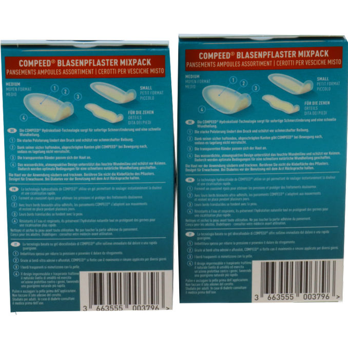 Compeed Blasen Pflaster Mixpack, 2er Pack, 12 Pflaster von Compeed