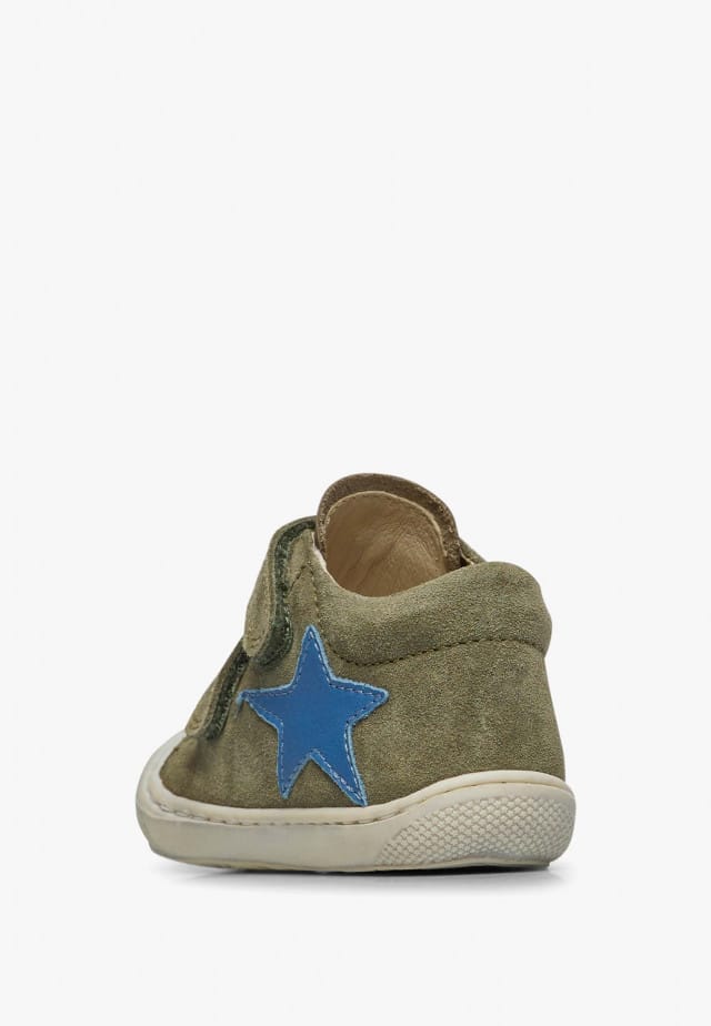 NATURINO KOLDE VLLauflernschuhe aus Leder und Veloursleder, Grün-Blau