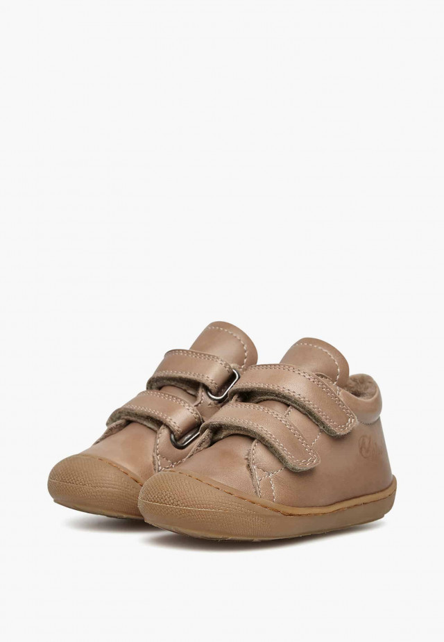 NATURINO COCOON VLLauflernschuhe aus Nappaleder mit Wollfutter, Taupe