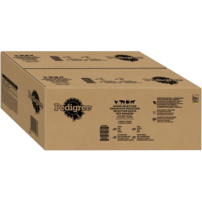 Hundefutter Portionsbeutel Adult, 84er Pack, 84x100g von Pedigree