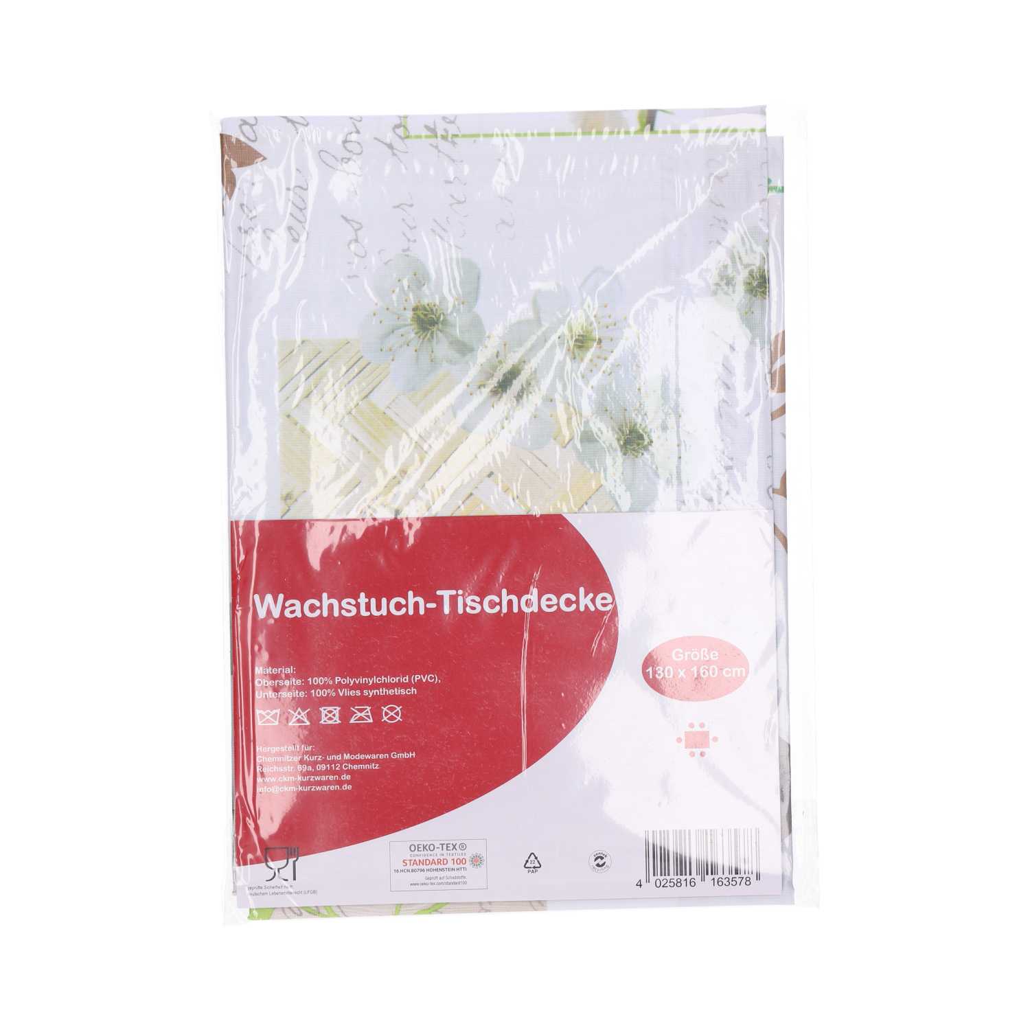 Wachstuch-Tischdecke, 130 x 160 cm