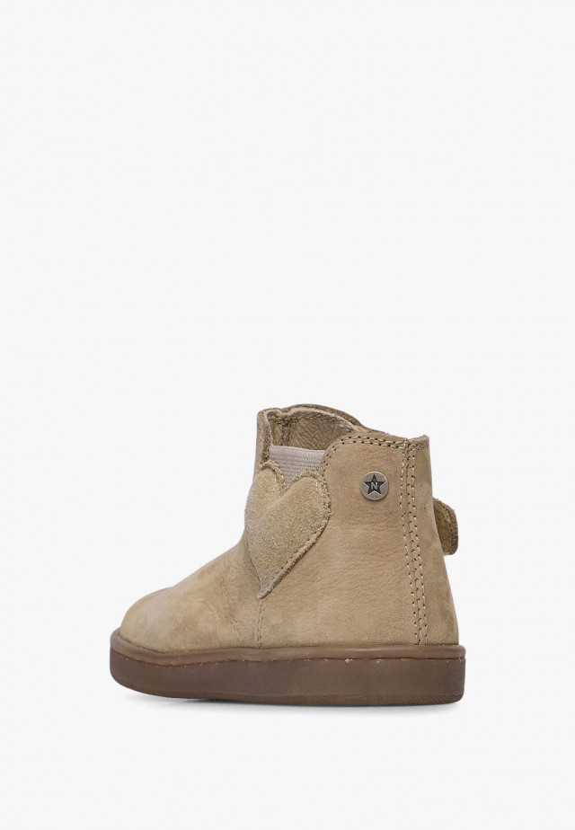 NATURINO GLARNY HIGH 2Stiefeletten aus Veloursleder, Beige