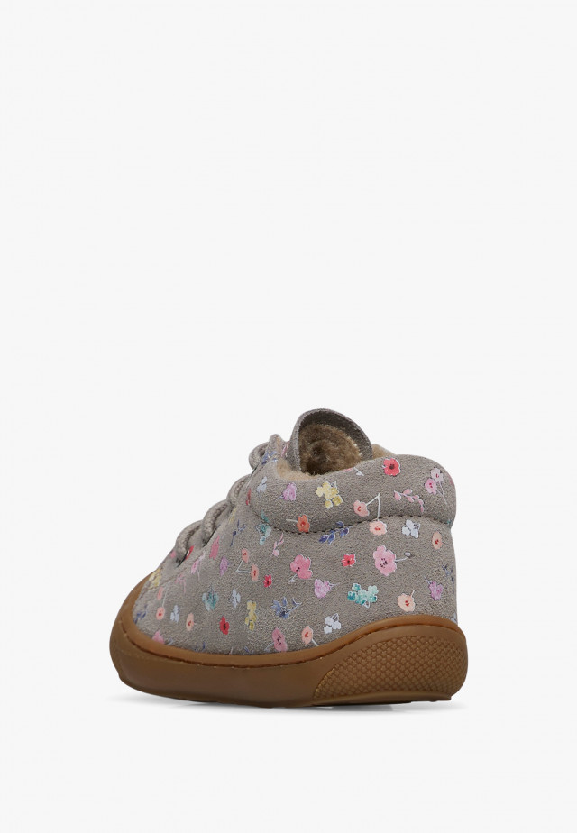 NATURINO COCOONLauflernschuhe aus Veloursleder, Dunkelgrau