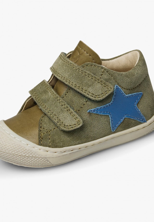 NATURINO KOLDE VLLauflernschuhe aus Leder und Veloursleder, Grün-Blau