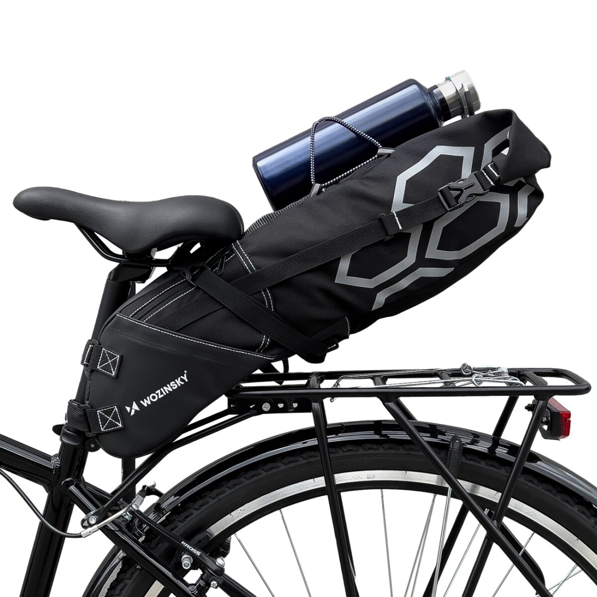 Geräumige Fahrrad Satteltasche Satteltasche groß 12l schwarz