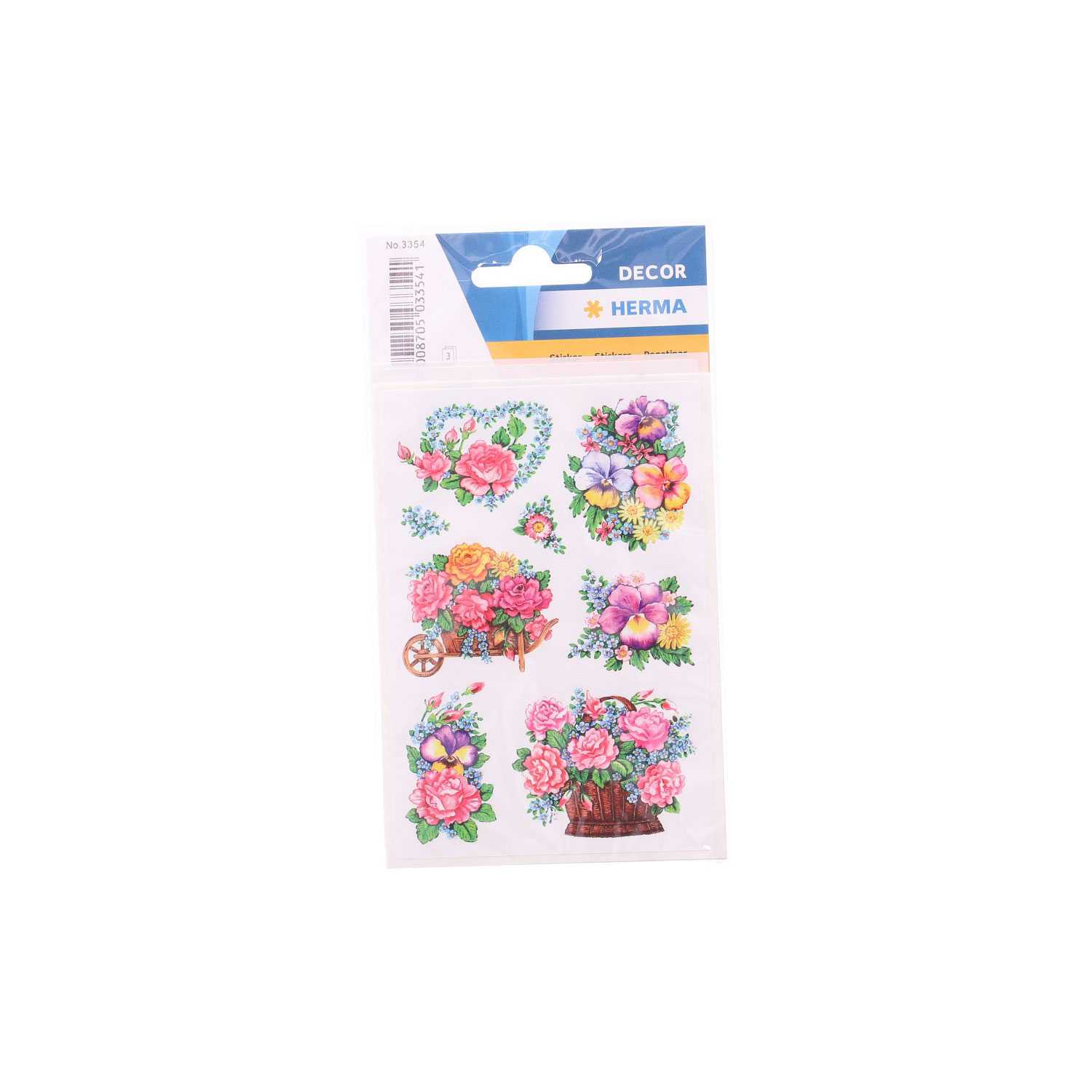 Herma Sticker Nostalgische Blumen 3 Blatt