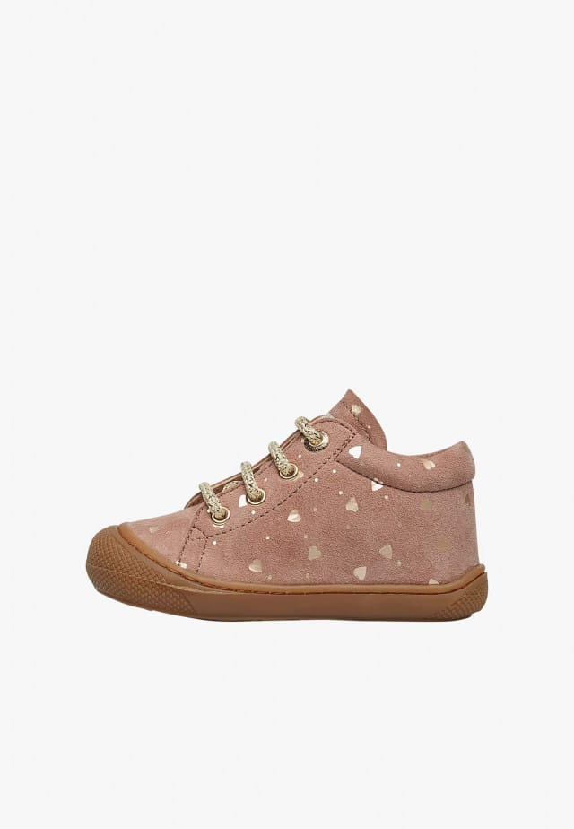 NATURINO COCOONLauflernschuhe aus Veloursleder, Puderrosa