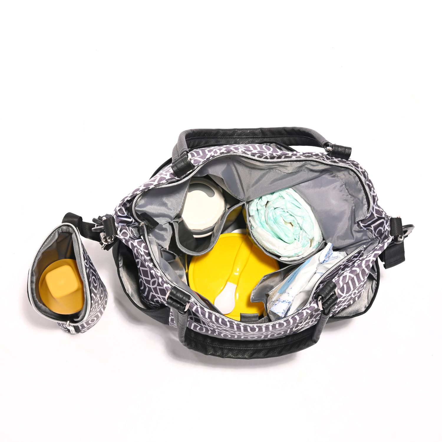 Lorelli Wickeltasche Laura, 2 Außentaschen, Reißverschluss, Wickelunterlage schwarz