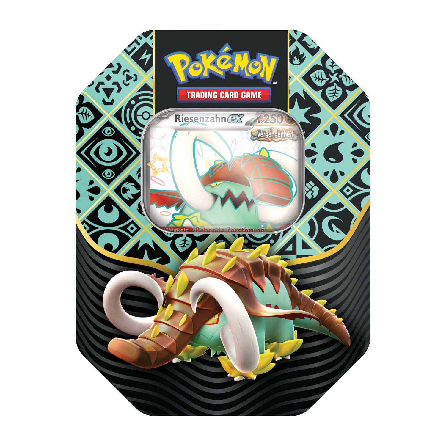 Pokémon Paldeas Schicksale Riesenzahn EX Tin