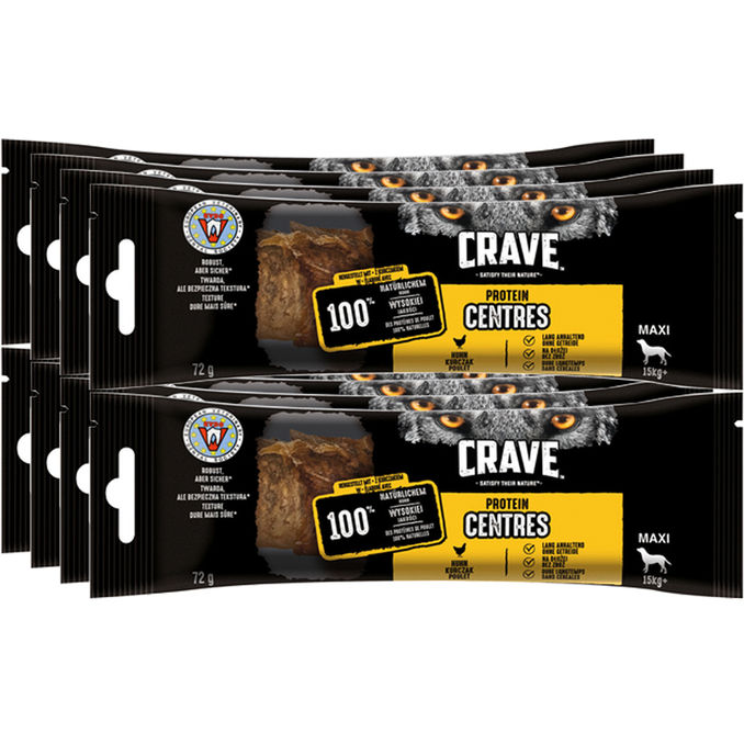 Hunde Protein-Snacks Maxi mit Huhn, 8er Pack, 8x72g von Crave